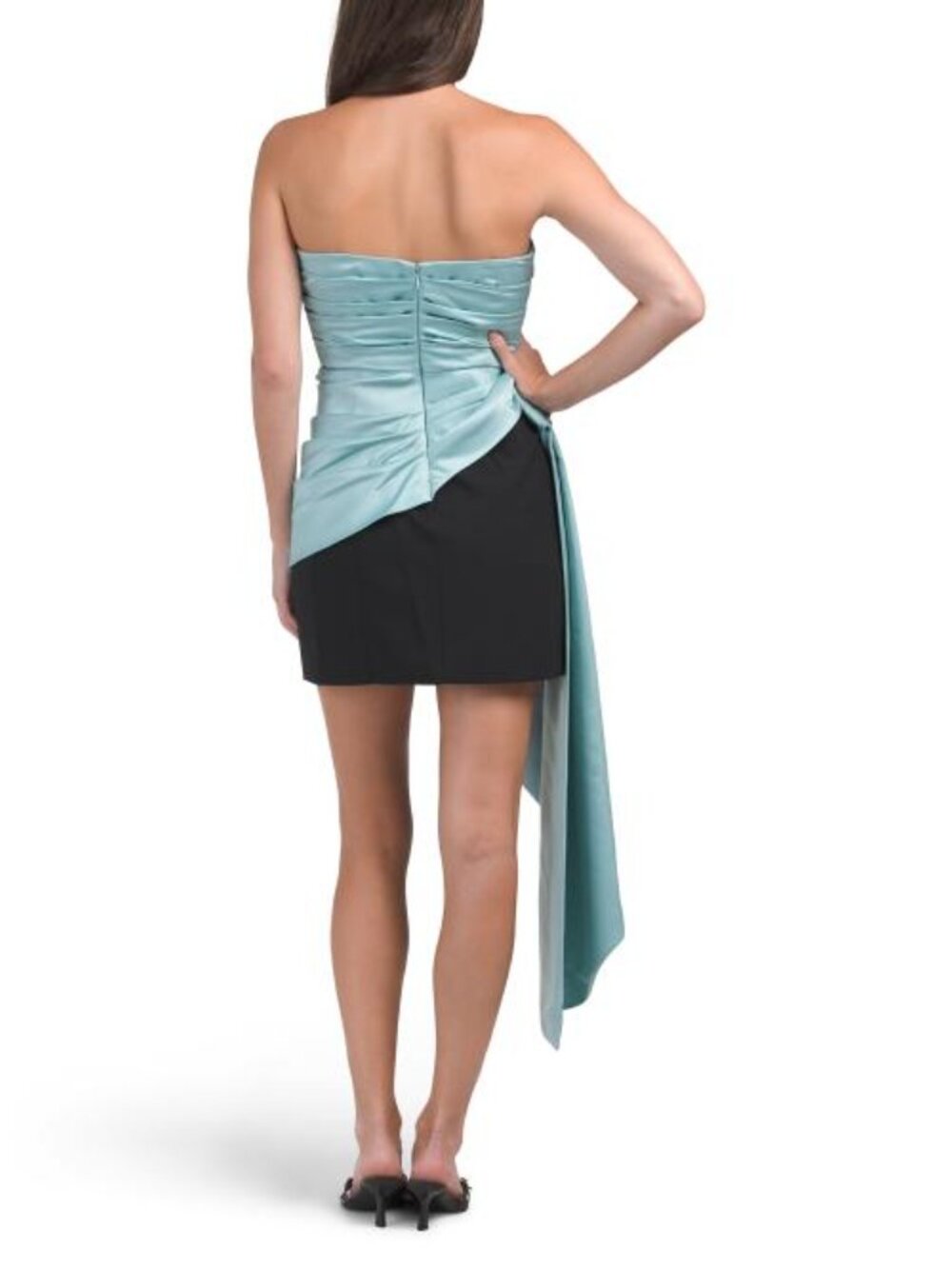 BCBGMAXAZRIA Strapless Draped Mini Dress - Picture 2 of 5